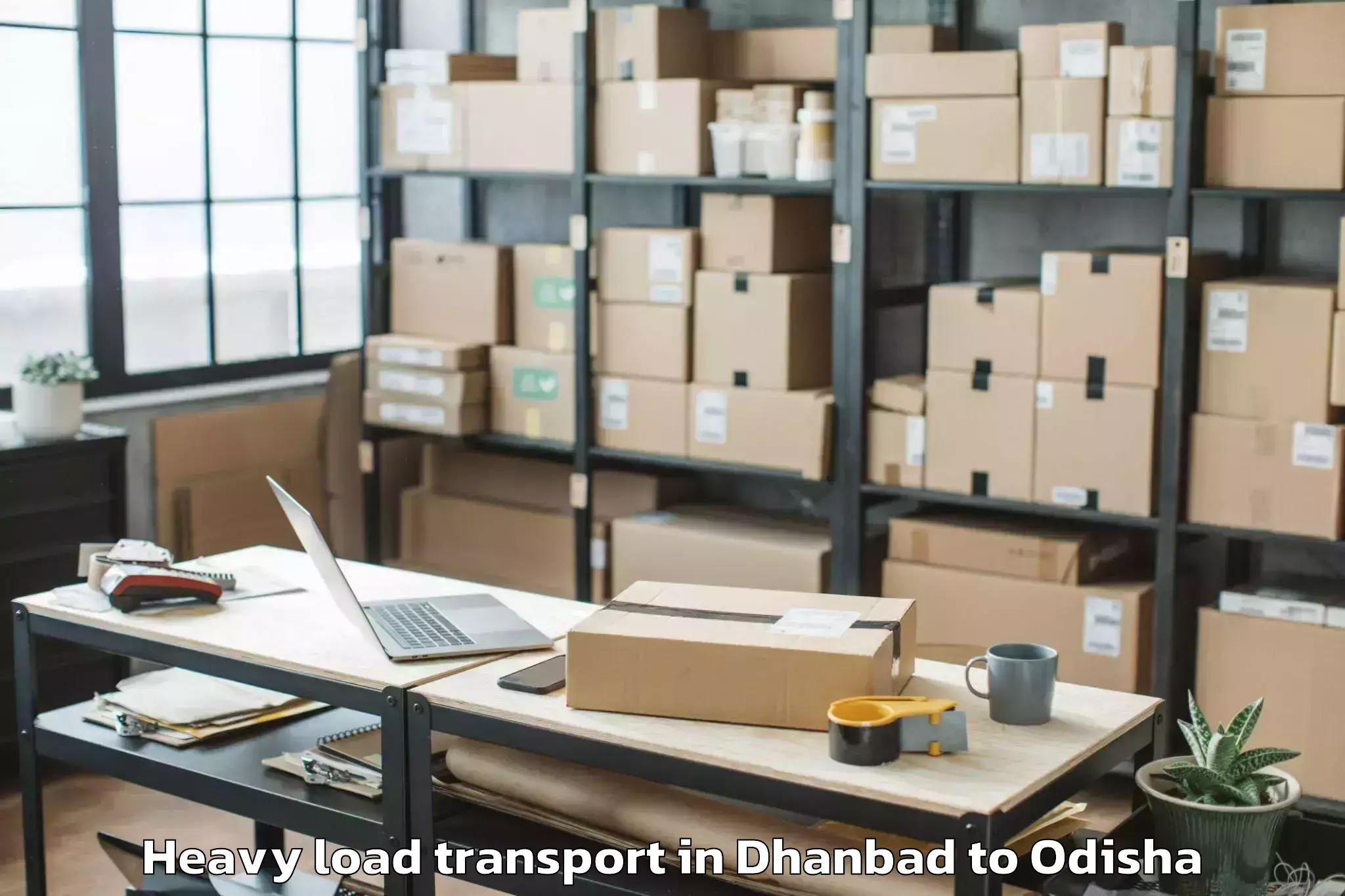 Book Dhanbad to Khallikot Heavy Load Transport Online